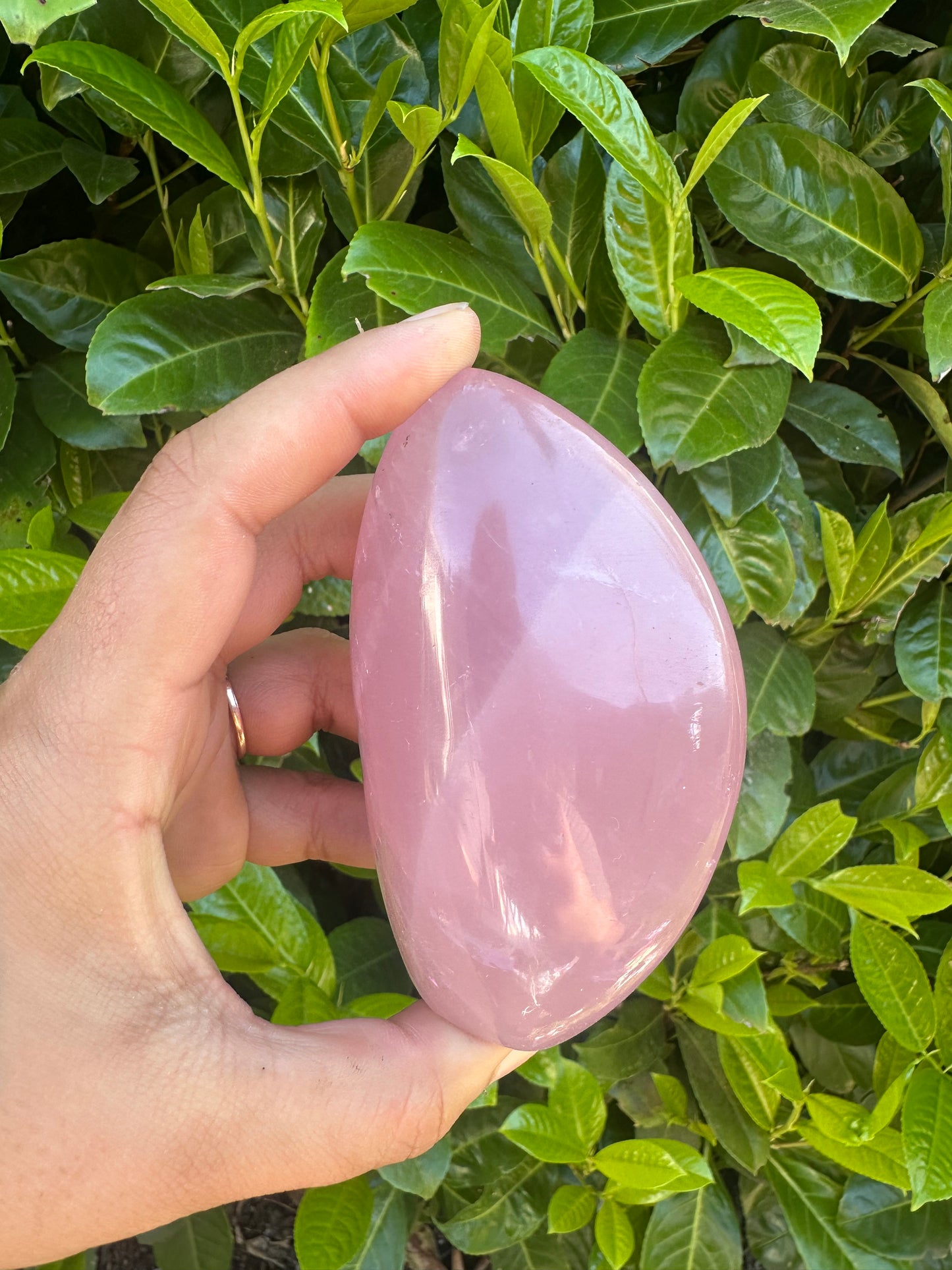 Rose Quartz Freeform Crystal Carving