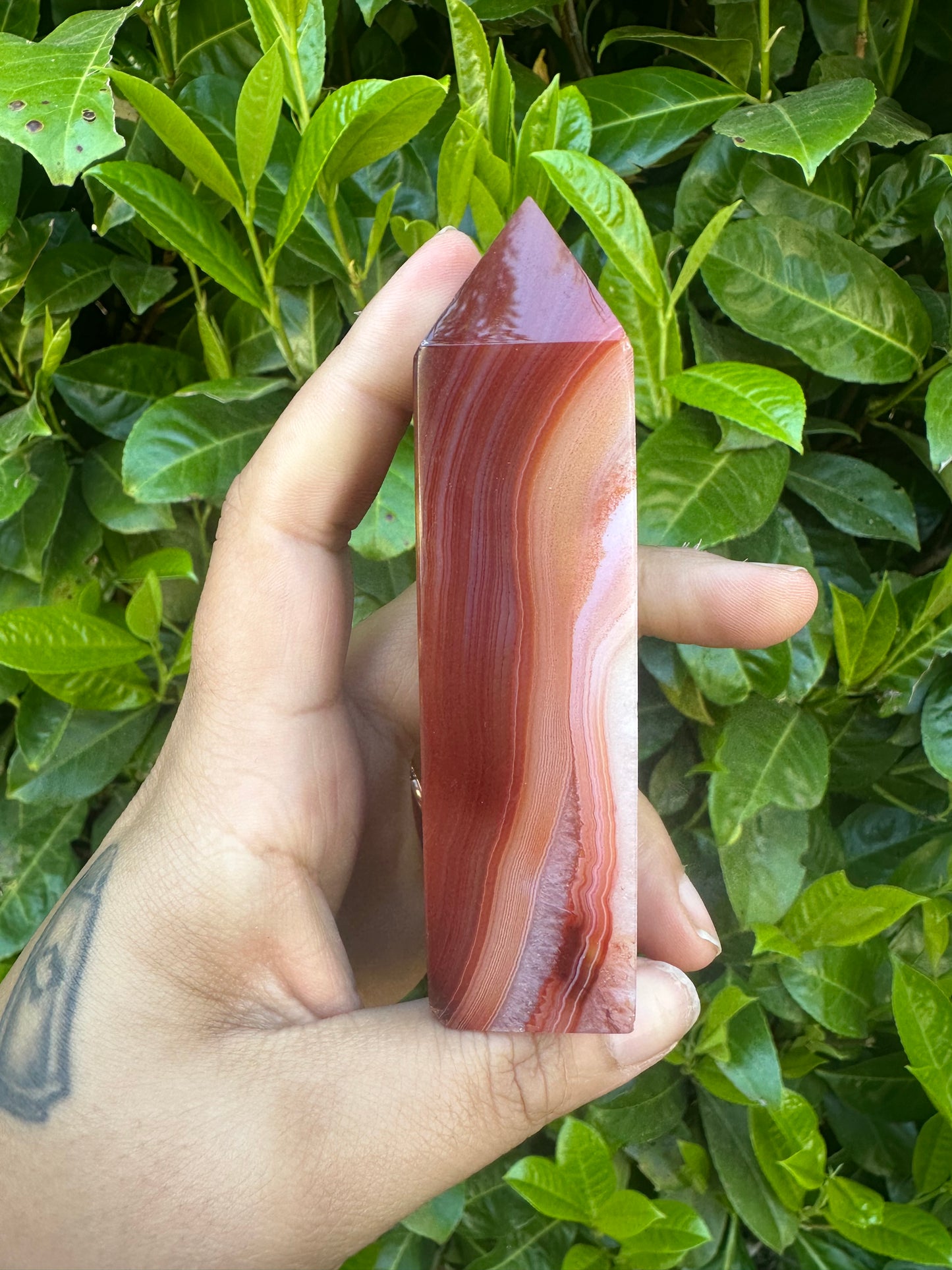 Carnelian Tower Crystal Carving