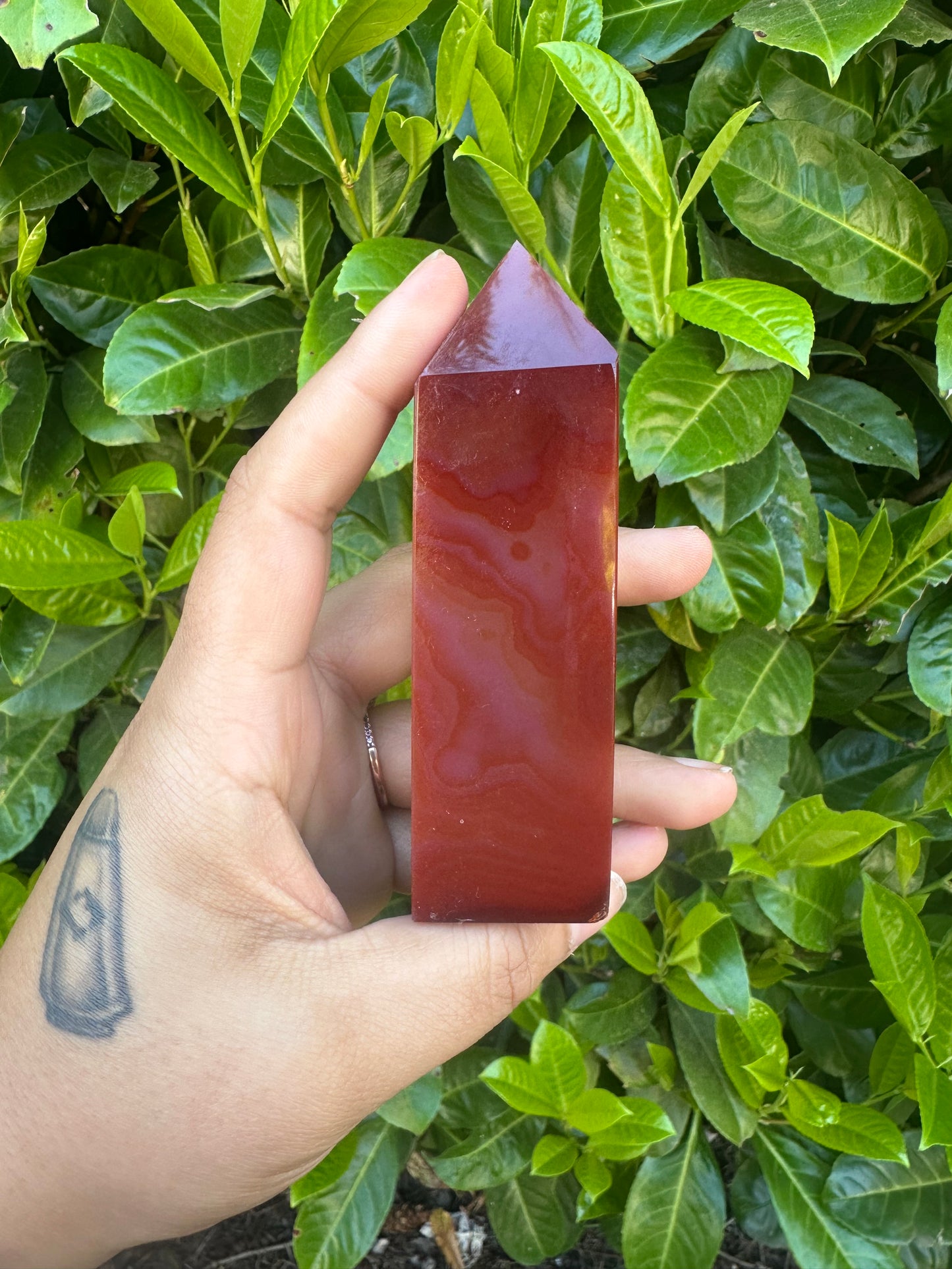 Carnelian Tower Crystal Carving