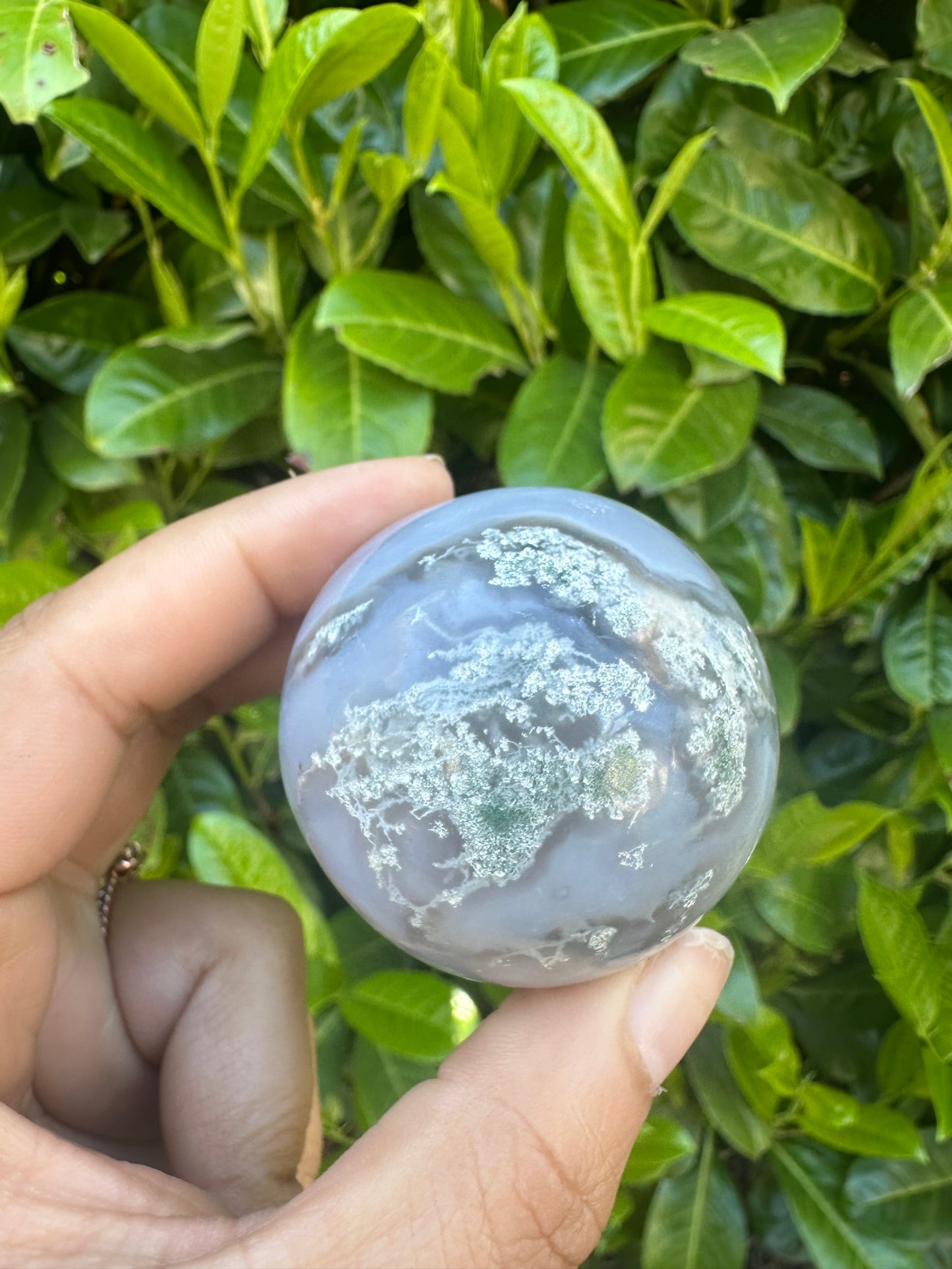 Moss Agate Crystal Sphere