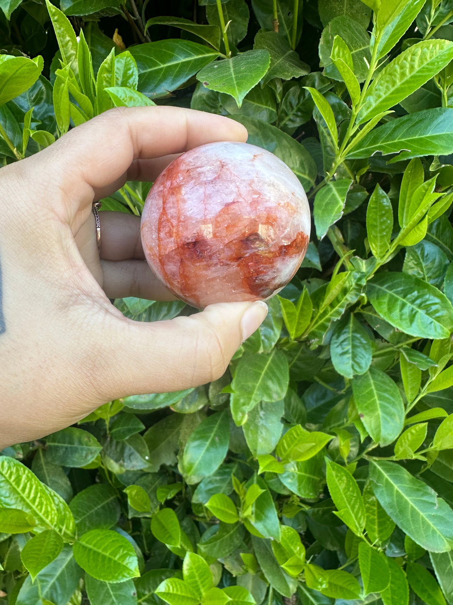 Fire Quartz Crystal Sphere