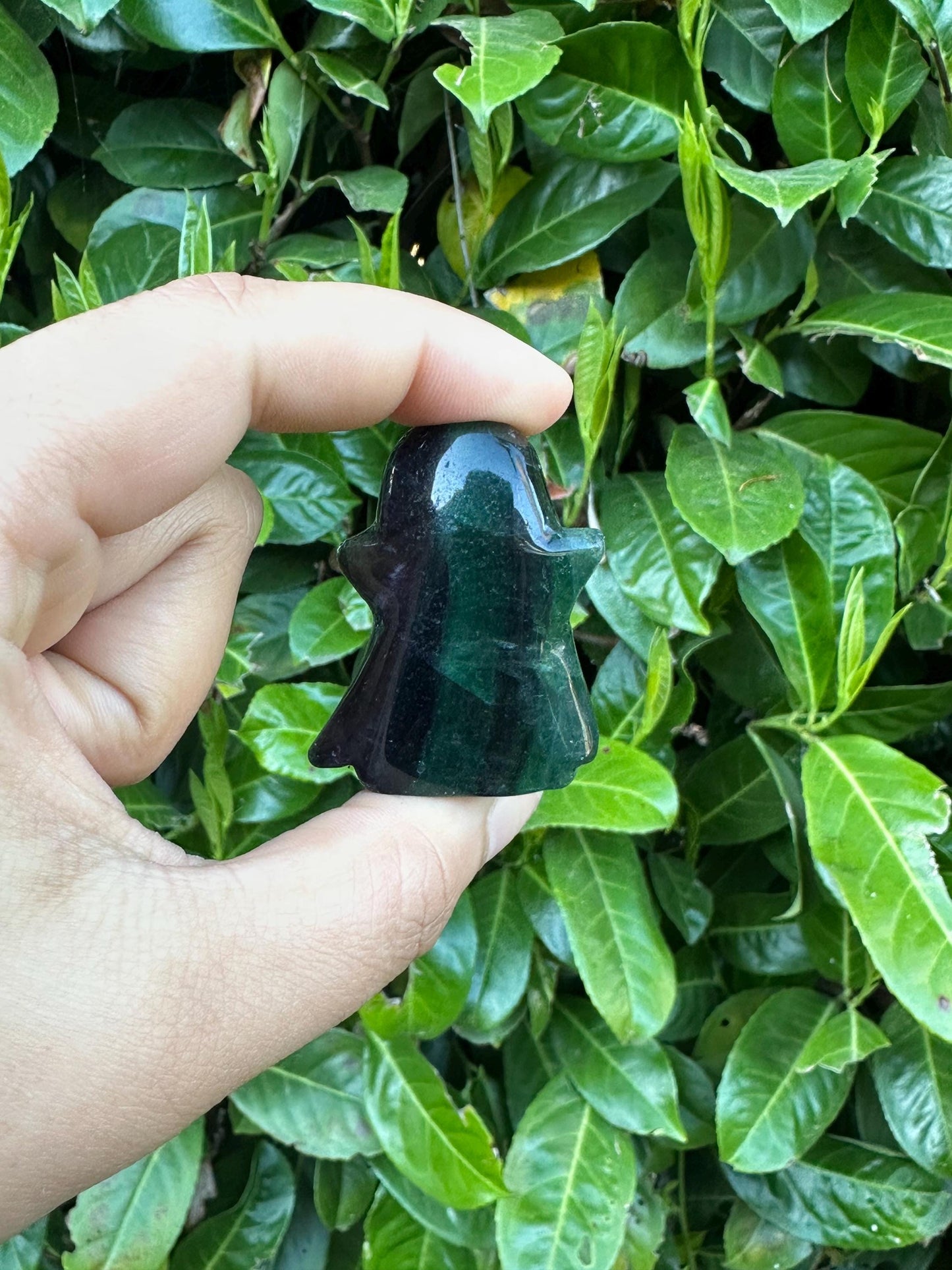 Rainbow Fluorite Ghost Crystal Carving