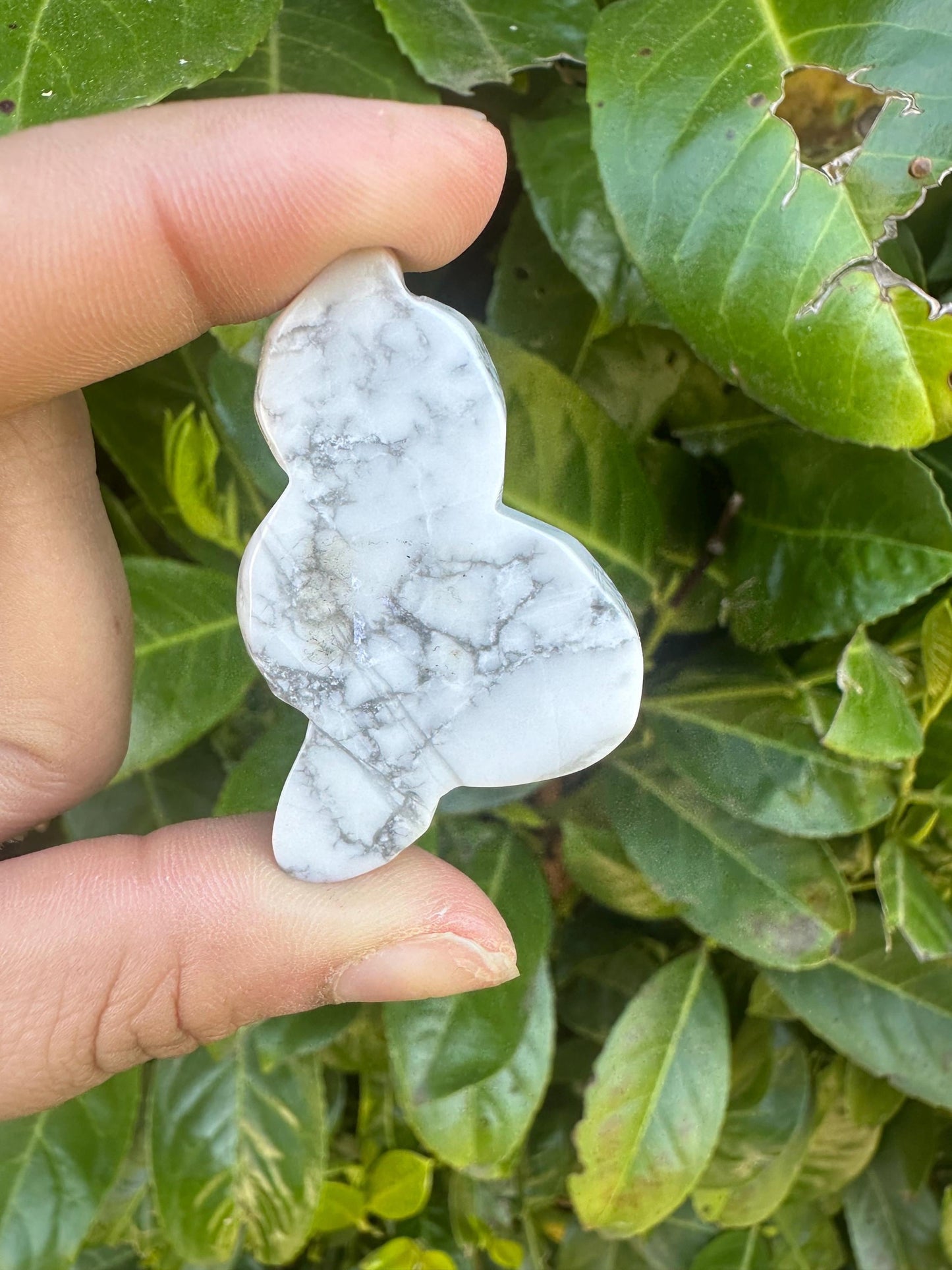 Mini Howlite Snake Carving