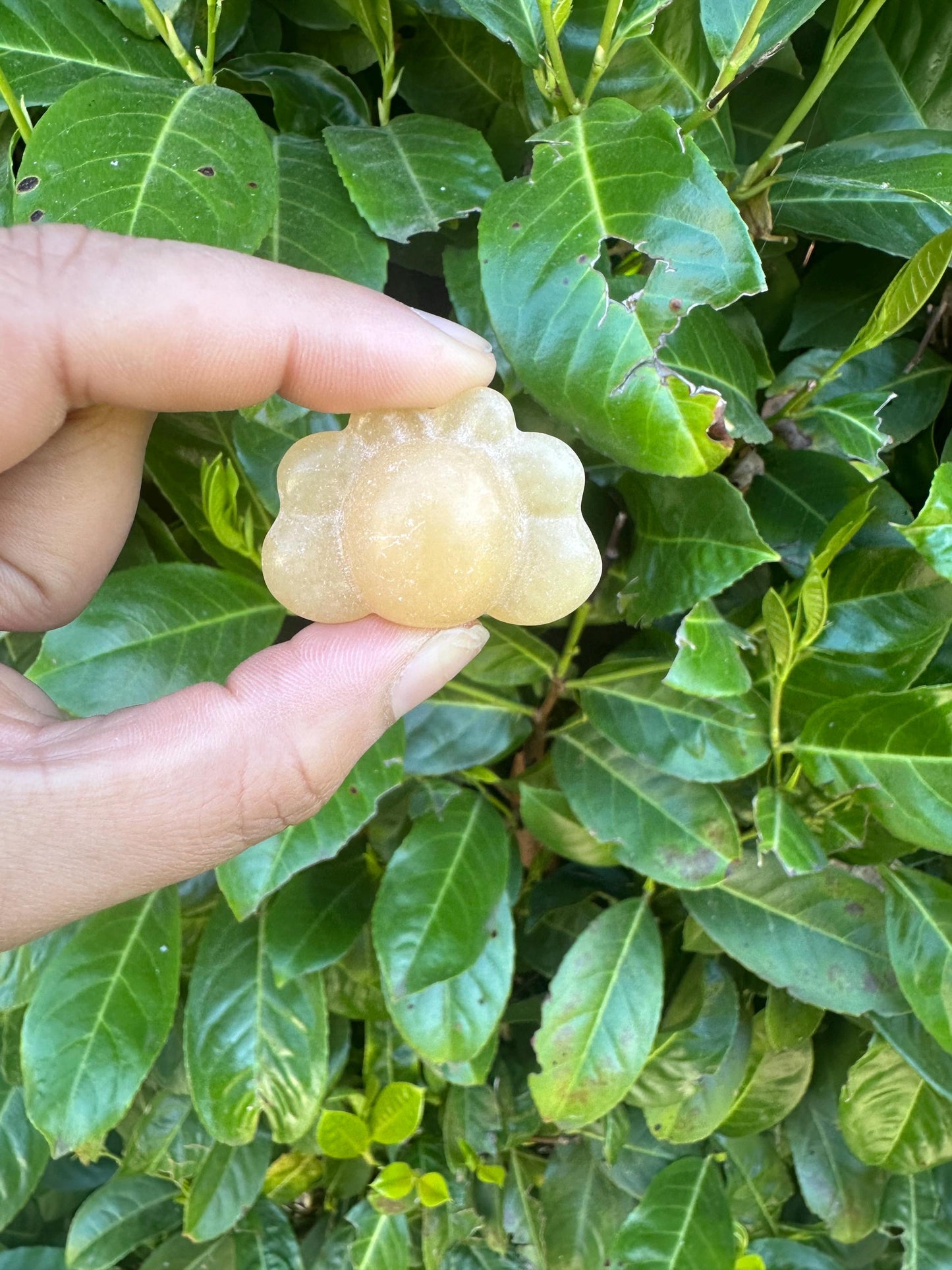 Orange Calcite Bumblebee Crystal Carving