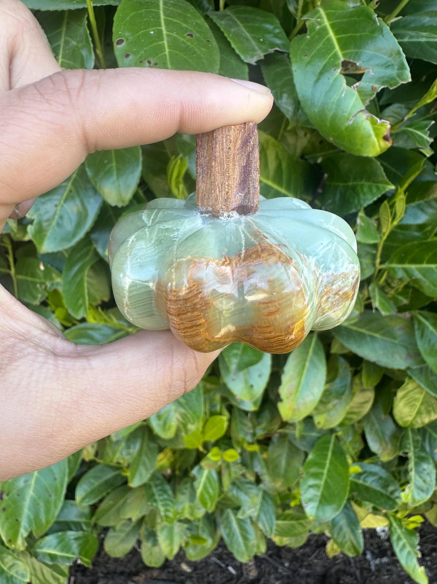 Mexican Onyx Pumpkin Carvings