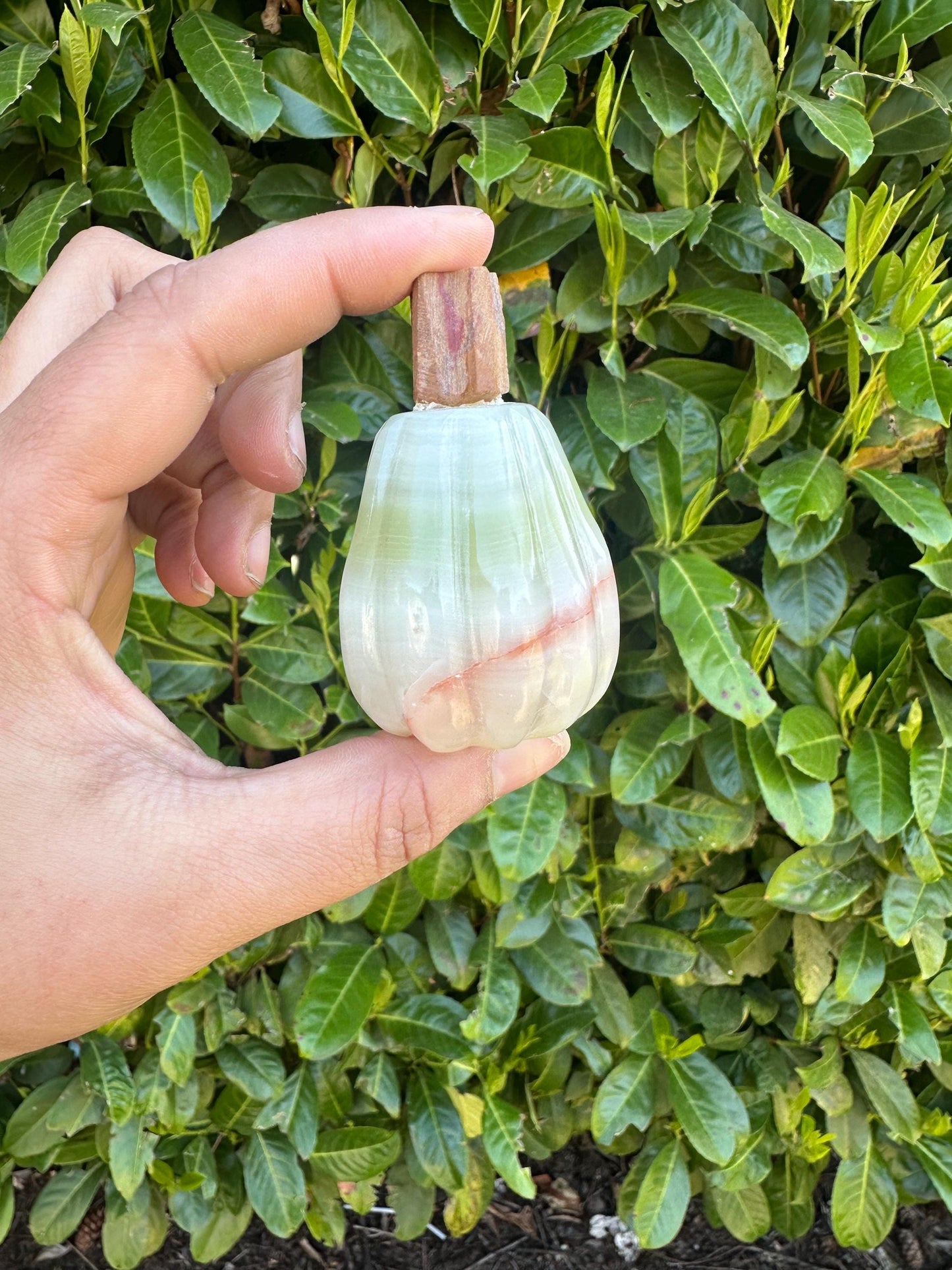 Mexican Onyx Squash Shaped Crystal Carving