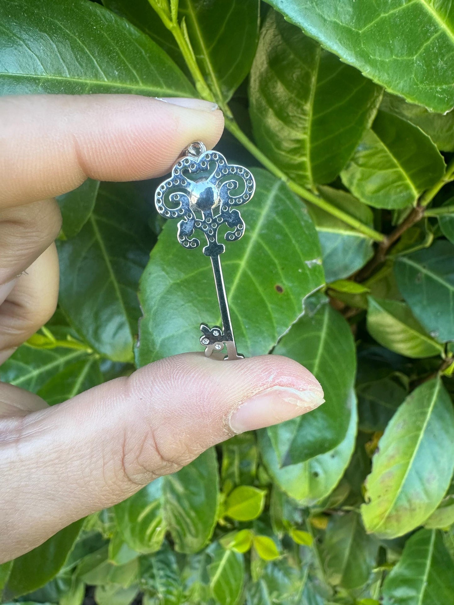 Key Pendants with a Crystal in the middle