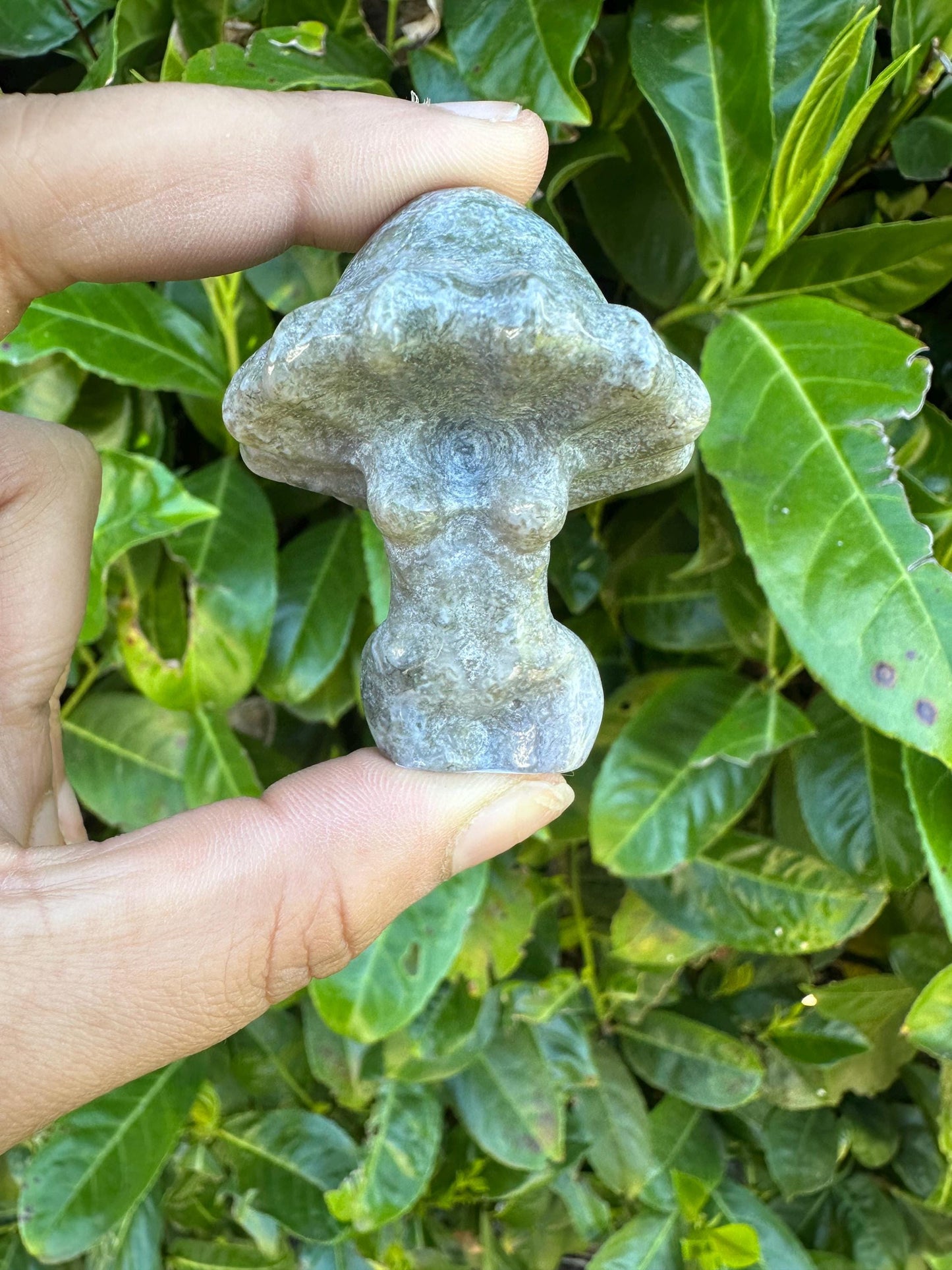 Mushroom Head Goddess Women Body Carving