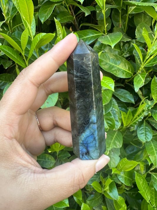 Labradorite Crystal Tower Carving