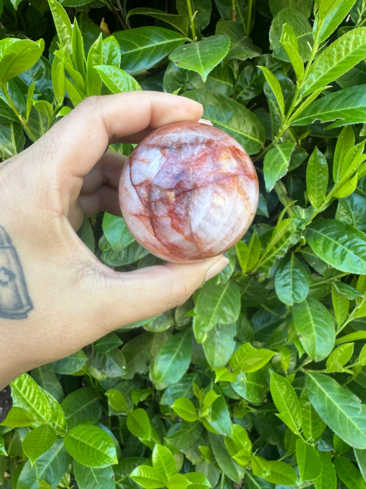 Fire Quartz Crystal Sphere