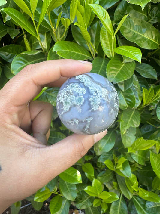 Moss Agate Crystal Sphere