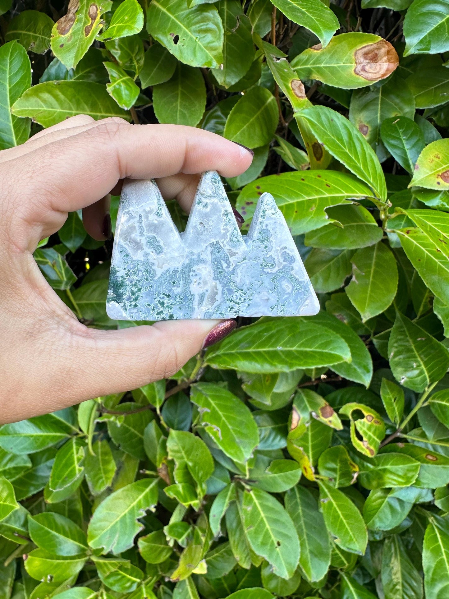 Tree Agate Mountain Crystal Carving