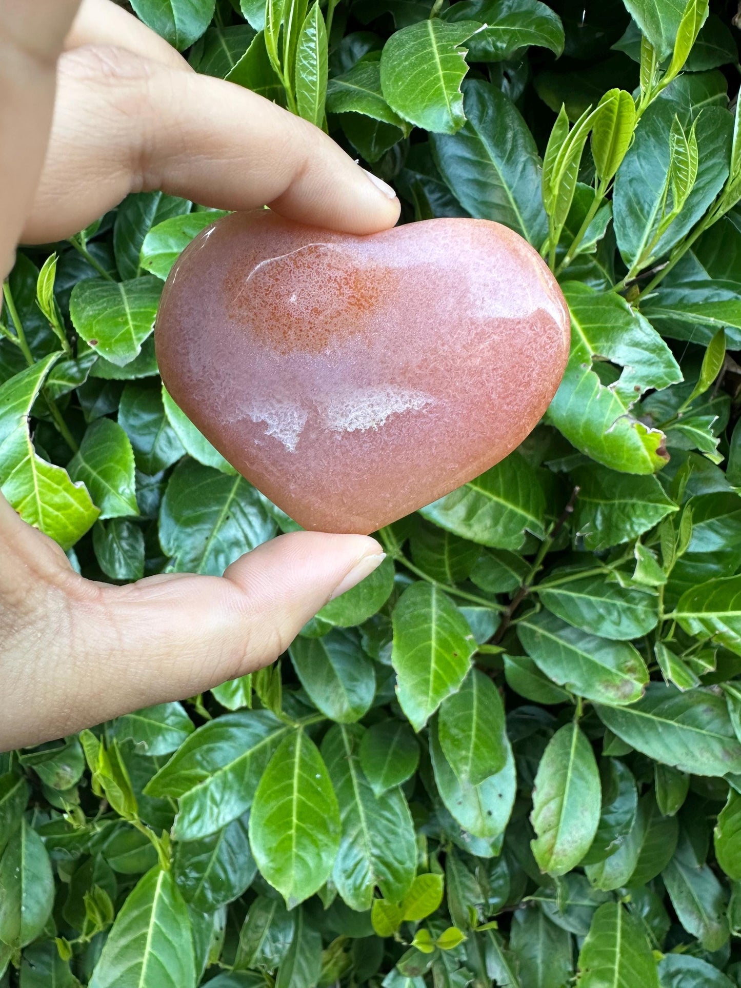 Carnelian Heart Crystal Carving