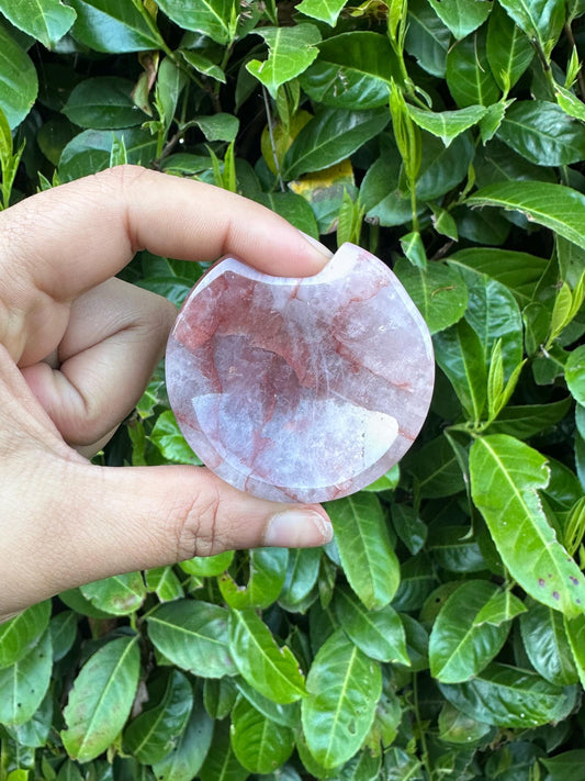 Fire Quartz Cat Bowl Crystal Carving