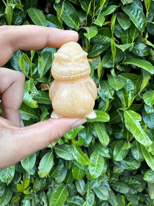 Orange Calcite Oogie Boogie Crystal Carving