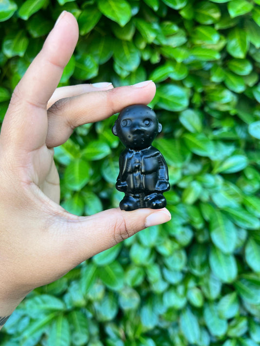 Black Obsidian Jason Vorhees Crystal Carving