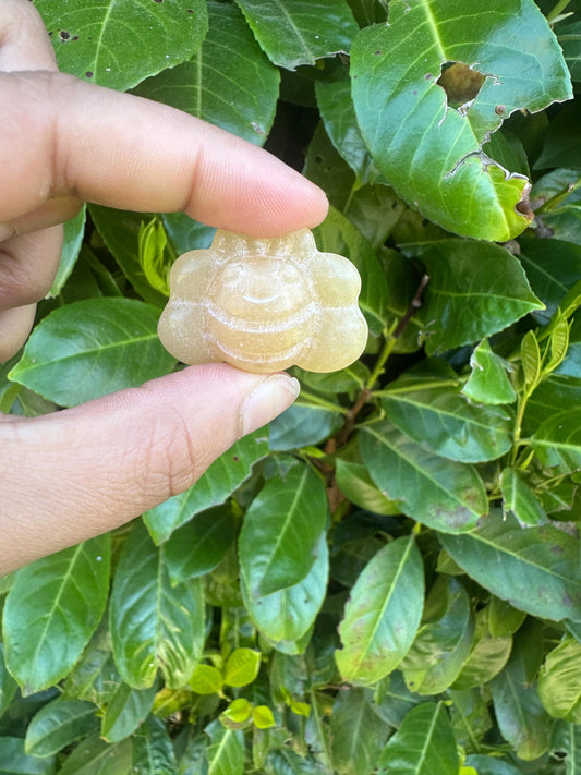 Orange Calcite Bumblebee Crystal Carving