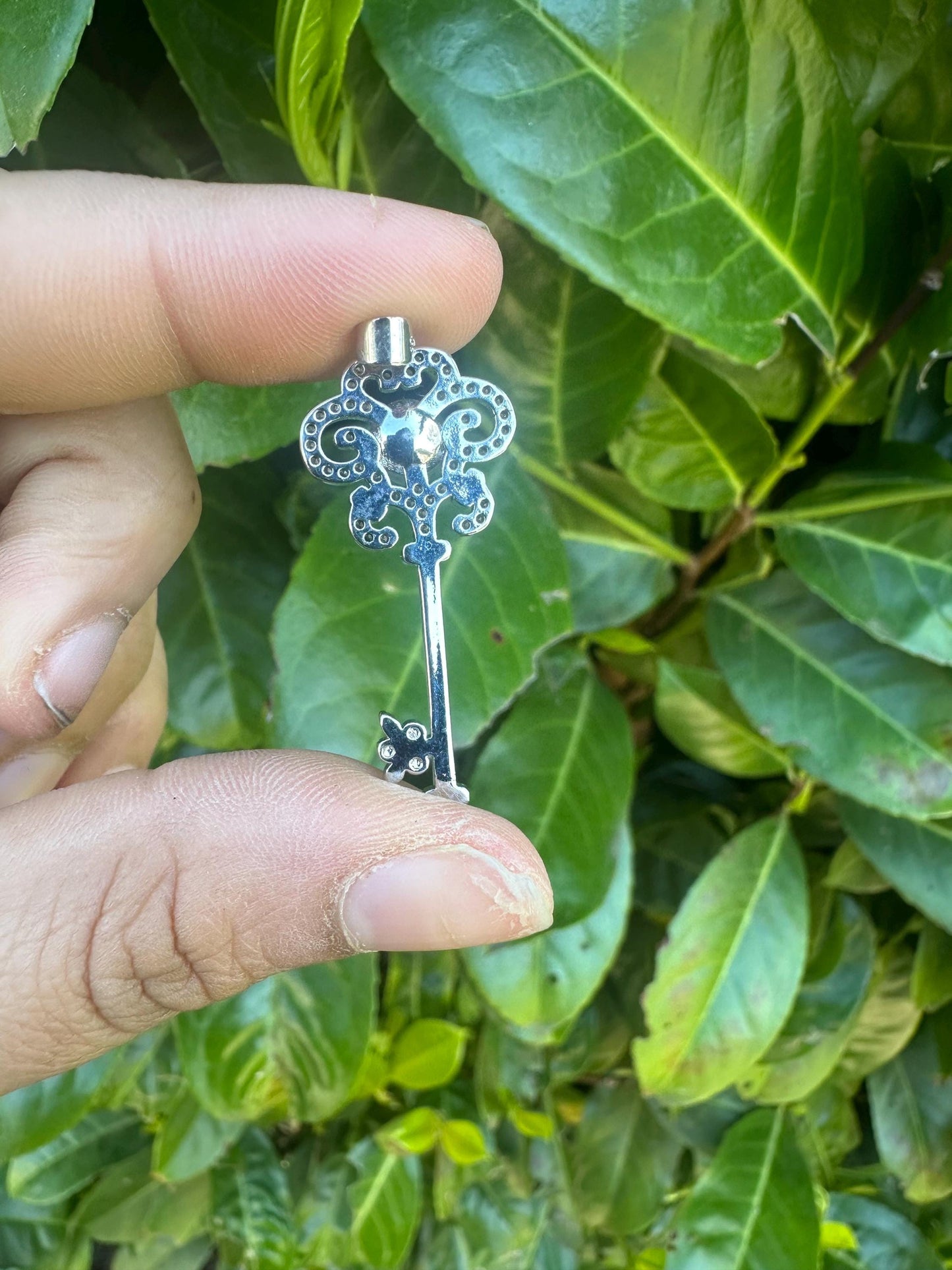Key Pendants with a Crystal in the middle